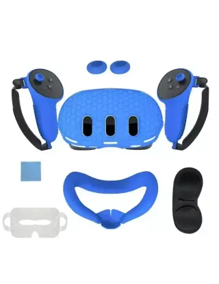 Silicone Kit For Meta Quest 3 with PP bag - Blue
