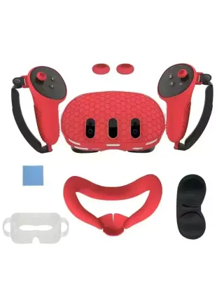 Silicone Kit For Meta Quest 3 with PP bag - Red