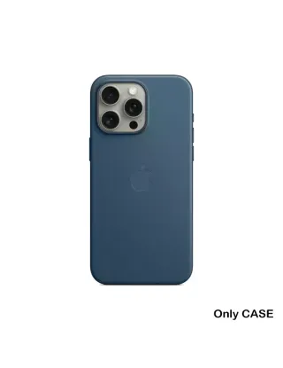 جراب هاتف ايفون 15 برو ماكس مقاس 6.7 بوصة منسوجة بشكل ناعم مع ماجسيف اللون  PACIFIC BLUE