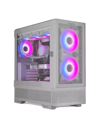Twisted Minds Minimalist-04 Mid Tower, 4*120mm Argb Fan Gaming Case - White