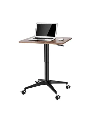 Height Adjustable Square Movable Desk, Computer Floor Stand Up-10hs
