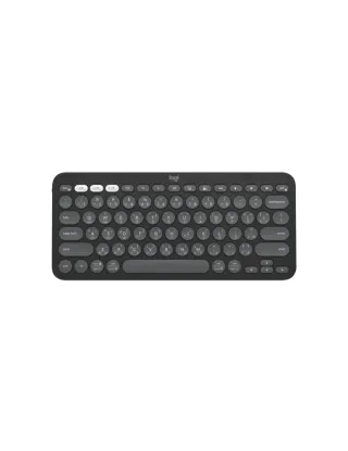 لوحة مفاتيح لوجيتك بيبل كيز 2 K380S، لوحة مفاتيح بلوتوث اللون الاسود (إنجليزي/عربي)