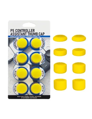 Ps5 Controller Assistant Thumb Cap 8pack - Yellow