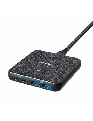 Anker PowerPort Atom lll 65W Slim Charger with 2 USB-C Power iQ 3.0 and 2 USB-A Ports - Black