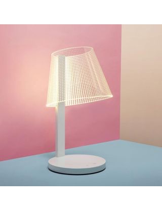 مصباح طاولة LED من HUERIZON – حامل أبيض