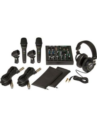 Mackie Performer Bundle Content 6 Channel Mixer With Effects & Usb, 2 Dynamic Microphones & Headphone