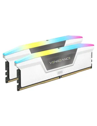 ذاكرة للكمبيوتر (رام )فينجانس RGB من كورسير 32جيجابايت (2×16جيجابايت) DDR5 DRAM  (5200 ميجاهرتز )  C40- ابيض