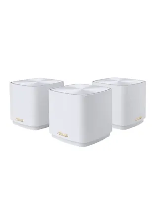 ASUS ZenWiFi AX Mini XD4 - AX1800 Whole-Home Mesh WiFi 6 System - 3 Pack White - 90IG05N0-MO3R20