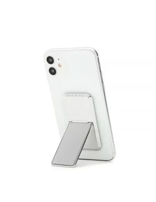 مقبض وحامل للهواتف الذكية من مجموعة هاندل ستيك الصلبة اللون الفضي