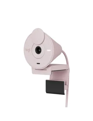 كاميرا ويب BRIO 300 من شركة لوجيتيك بدقة FULL HD باللون الوردي