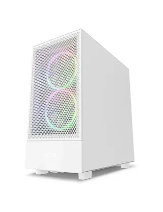 NZXT H5 Flow RGB Edition ATX Mid Tower Case - White CC-H51FW-R1