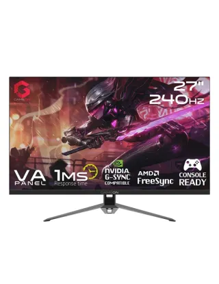 GAMEON GOP27FHD240VA 27" FHD, 240Hz, 1ms (1920x1080) Flat VA Gaming Monitor With G-Sync & Free Sync (HDMI 2.1 Console Compatible) - Black