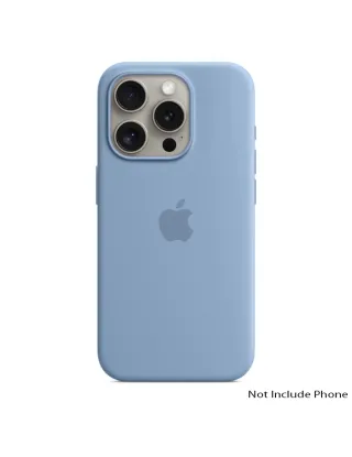 Apple Iphone 15 Pro Max 6.7 Inch Silicone Case With Magsafe — Winter Blue
