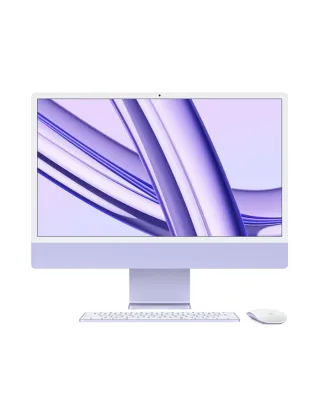 Apple Imac M3 24-inch 4.5k Retina Display With 8‑core Cpu 10‑core Gpu 8gb 512gb Ssd - Purple (Arabic)