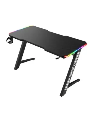 Gamvity Z-shaped (140x60x73)cm Gaming E-sports Desk With Led Rgb Light - Black Zp3-1400