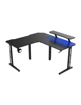 طاولة الالعاب TR-L ركن الألعاب من شركة GAMVITY على شكل حرف L الحجم (140/130X60X73) سم اللون ألاسود