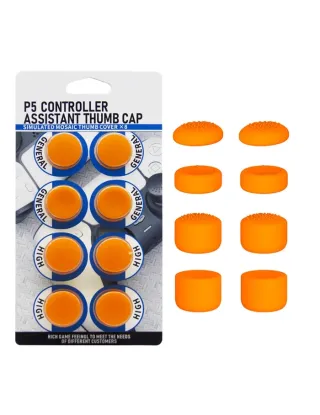 Ps5 Controller Assistant Thumb Cap 8pack - Orange