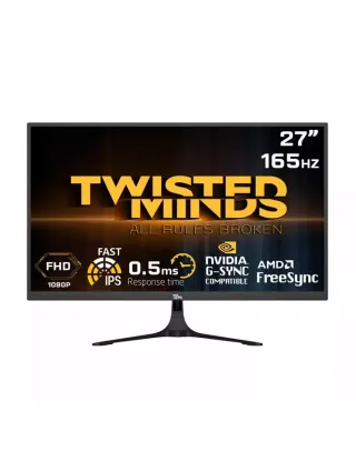 Twisted Minds 27'' Fhd Fast Ips, 165hz, 0.5ms, Hdr Gaming Monitor - Black