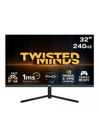 Twisted Minds 32" Fhd Va, 240hz, 1ms/hdr, Hdmi 2.1 Gaming Monitor - Black