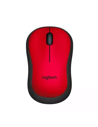 Logitech Silent M220 Wireless Mouse - Black/red