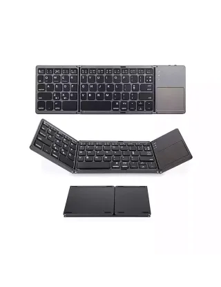 Foldable Bluetooth Keyboard With Touchpad - Grey