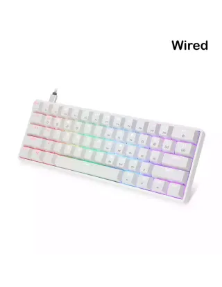 Skyloong Gk61 Wired Abs White Mechanical Gaming Keyboard - Switches Brown