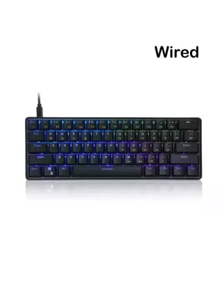 Skyloong Gk61 Wired Abs Black Mechanical Gaming Keyboard - Switches Blue