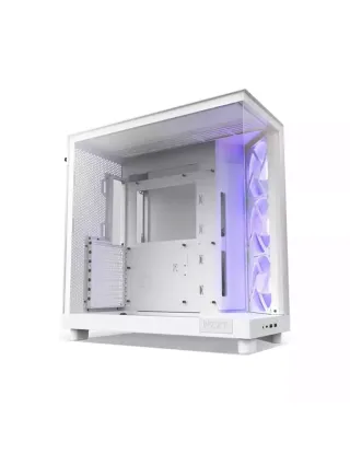 Nzxt H6 Flow Rgb Compact Dual-chamber Atx Mid Tower Case - White