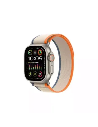 Apple Watch Ultra 2 Gps + Cellular, 49mm Titanium Case With Orange/beige Trail Loop - M/l