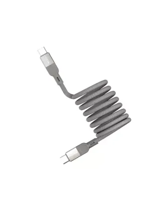 Momax Mag Link Usb-c To Usb-c 100w Usb2.0 Magnetic Cable 2m - Natural Titanium Chroma