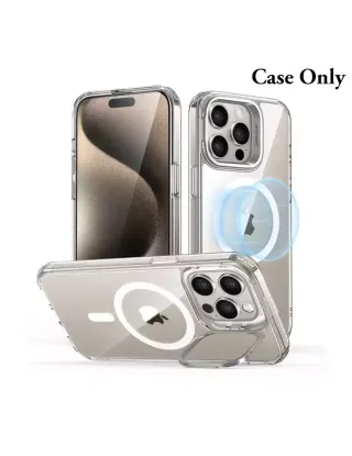 Esr Iphone 15 Pro Max Classic Hybrid Case With Stash Stand (Halolock) - Clear