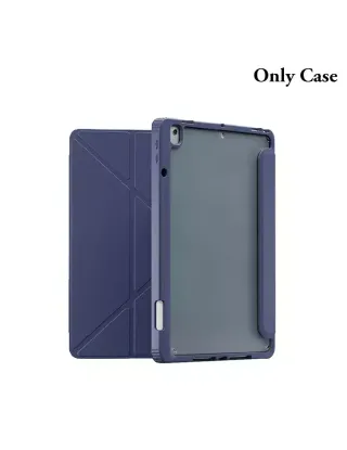 Levelo Conver Hybrid Leather Magnetic Case For Ipad 10.2-inch - Blue
