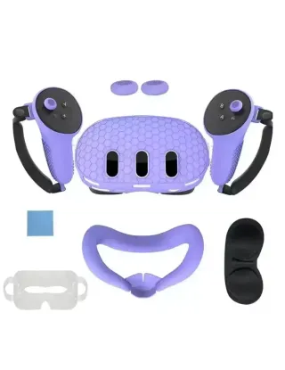 Silicone Kit For Meta Quest 3 with PP bag - Purple