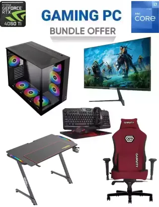 Xigamatek Intel Core I7 12th Gen Gaming Pc With Monitor / Desk / Chair And Gaming Kit Bundle Offer