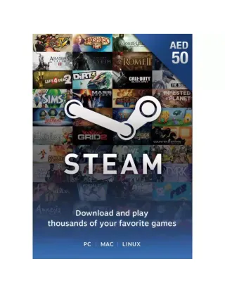 Steam Wallet Gaming Card- 50 Aed (Uae Account)
