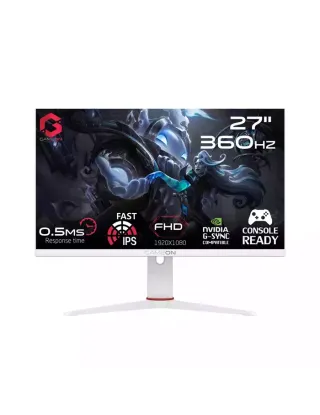 Gameon Goa27fhd360ips Artic Pro Series 27" Fhd, 360hz, Mprt 0.5ms, Hdmi 2.1, Fast Ips Gaming Monitor (Support Ps5) - White