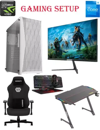 Darkflash Intel Core I5-13th Gen Gaming Pc With Gaming Monitor / Desk / Chair And Gaming Kit Bundle Offer