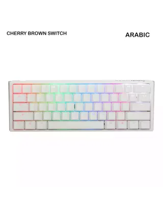 Ducky One 3 Mini Aura White Hot-swap Rgb Mechanical Keyboard Cherry Brown Switch - English/arabic