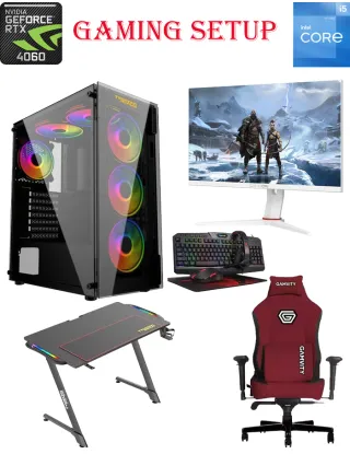 Twisted Minds Intel Core I5-12th Gen Gaming Pc With Monitor / Desk / Chair And Gaming Kit Bundle Offer