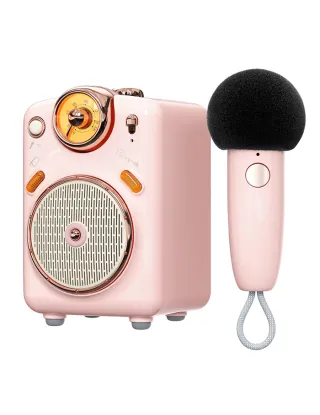 Divoom Fairy-ok Portable Bluetooth Speaker With Microphone Karaoke Function - Pink