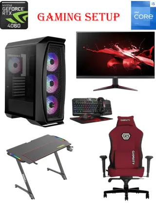 Aerocool Aero Intel Core I5 - 13th Gen Gaming Pc With Monitor / Desk / Chair And Gaming Kit Bundle Offer