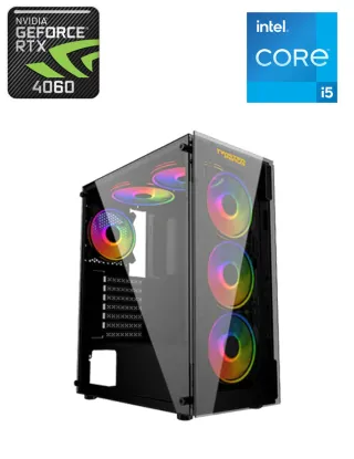 twisted minds manic shooter-3 mid tower intel core i5 rtx 4060 gaming pc
