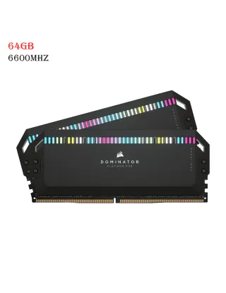 Corsair Dominator Platinum Rgb Ddr5 Ram 64gb (2x32gb) 6600mhz Cl32 Intel Xmp Icue Compatible Computer Memory - Black