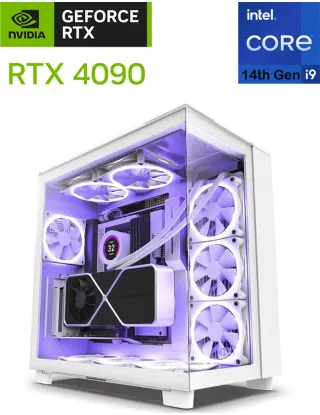 Nzxt H Series H9  Intel Core I9 - 14th Gen Rtx 4090 12gb Elite Edition Atx Mid Tower Gaming Pc
