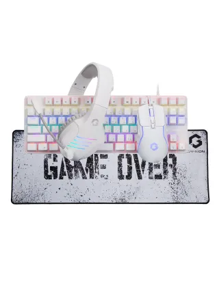 Gameon Viper Xa All-in-one Artic Series Gaming Bundle (Mechanical Keyboard, Headset, Mouse & Mousepad)