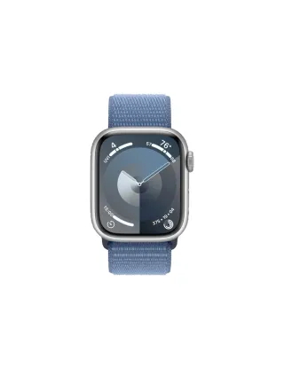 Apple Watch Series 9 Gps 41mm Silver Aluminium Case With Winter Blue Sport Loop