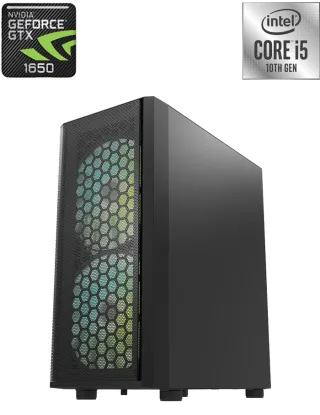 Darkflash Dk360 Meshed Intel Core I5-10400f (10th Gen) gTX 1650 Front Panel Atx Gaming Pc