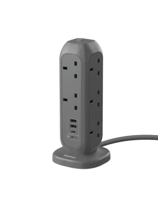 Momax Oneplug 11-outlet Power Strip With Usb - Gray
