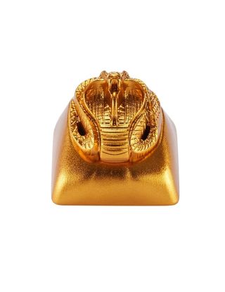 ZomoPlus Customized 3D GOLDEN COBRA Cherry MX Switches And Clones, Game And Movie Theme Metal Keycap With CNC Engraving (1u Size) For Mechanical Gaming Keyboard - Golden