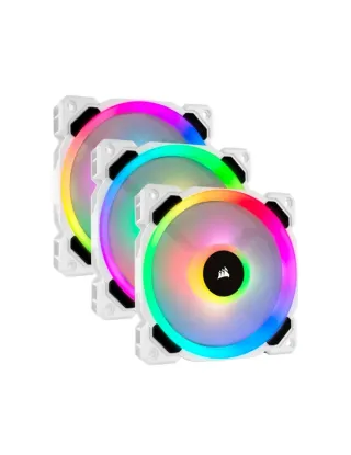 مروحة LED ال ال 120 مقاس 120 ملم من مجموعة الفضاء اللوني RGB من كورسير، مجموعة ثلاثية مع اضاءة نود برو